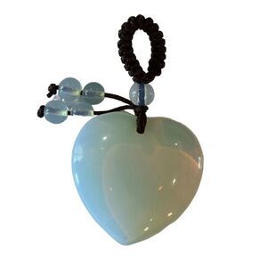 Gorgeous Moonstone Heart Charm
